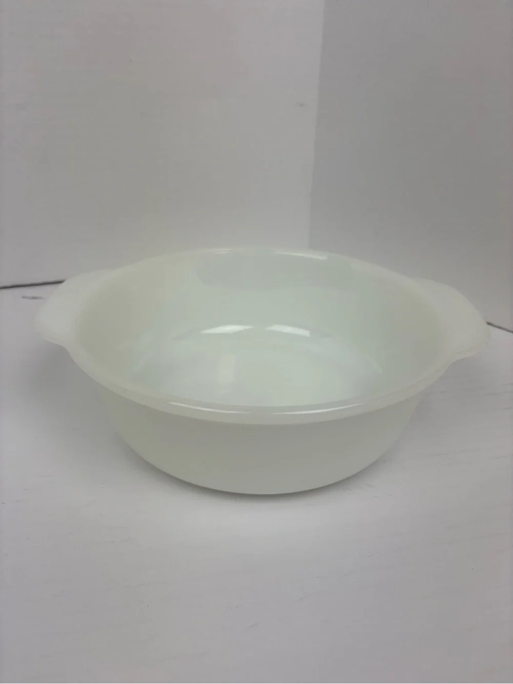 Vintage Anchor Hocking Fire King Glass Dish 447 Milk White 1.5 Quart Made in USA